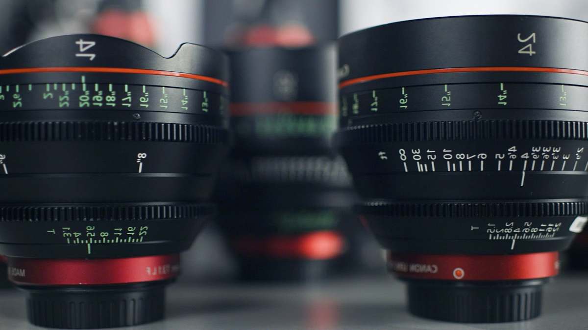 electronics two black-and-red camera lens canon burbank